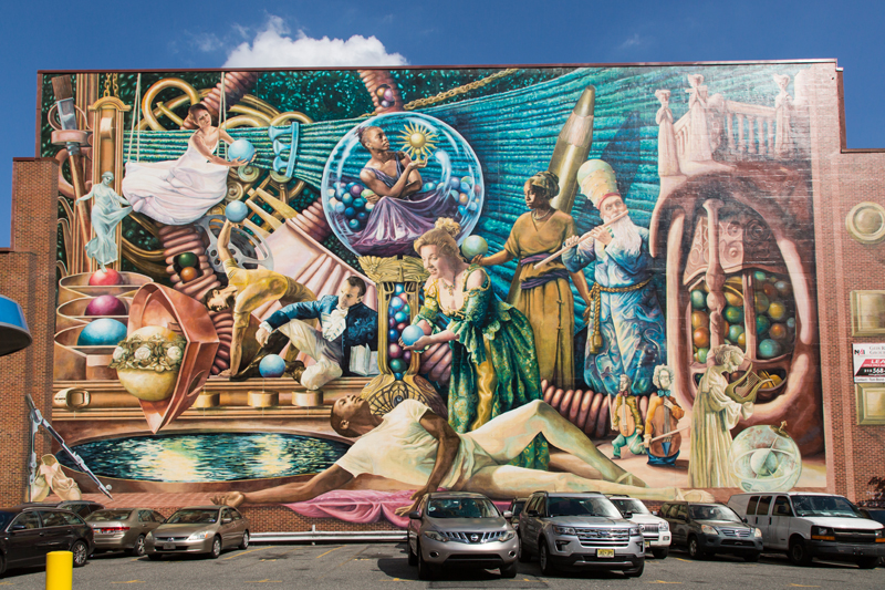 벽화 ‘필라델피아 뮤즈’는 지역 작가와 음악가, 화가 등 예술가들을 상징한다