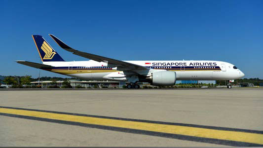현재 세계 최장 노선에 투입된 싱가포르항공 A350-900ULR  ⓒSingaporeAirlines