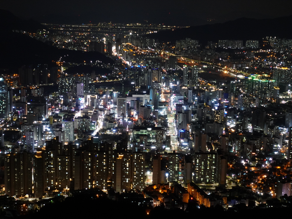 황령산에서 바라본 부산 야경