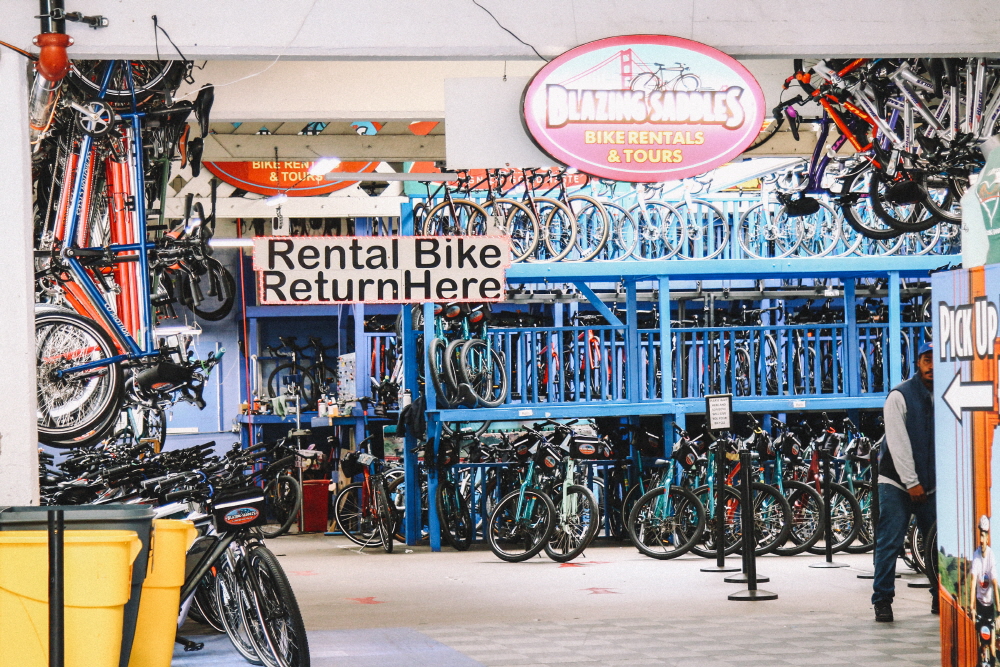 샌프란시스코 곳곳에는 자전거 렌탈숍이 있다. 전기 자전거를 이용하길 추천한다