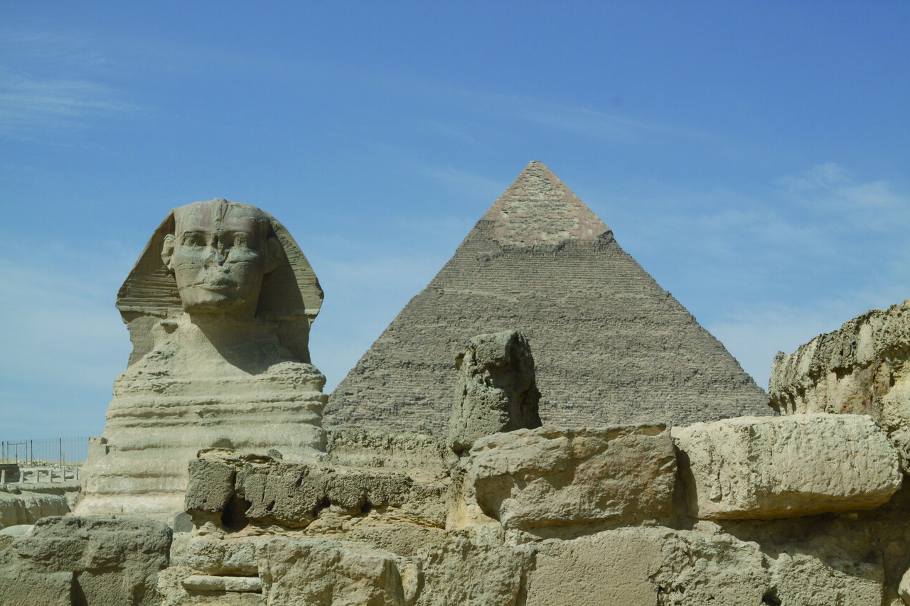 스핑크스와 카프레왕의 피라미드