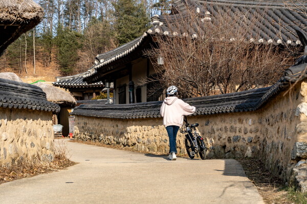 무섬마을에는 전통 가옥 30여채가 있어 고즈넉한 분위기에 스며든다 / 한국관광공사