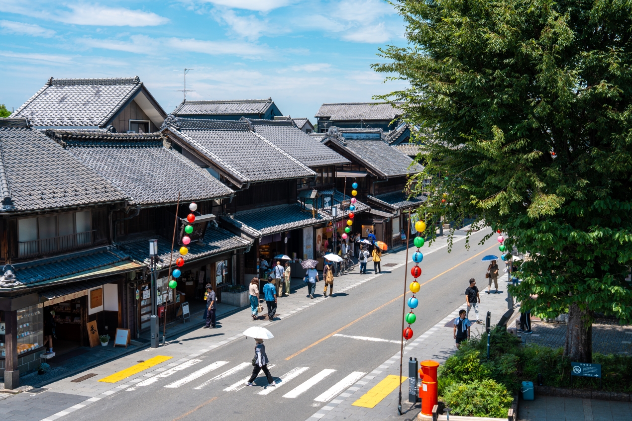 리소나 코에도 테라스의 테라스에서 본 구라즈쿠리 거리